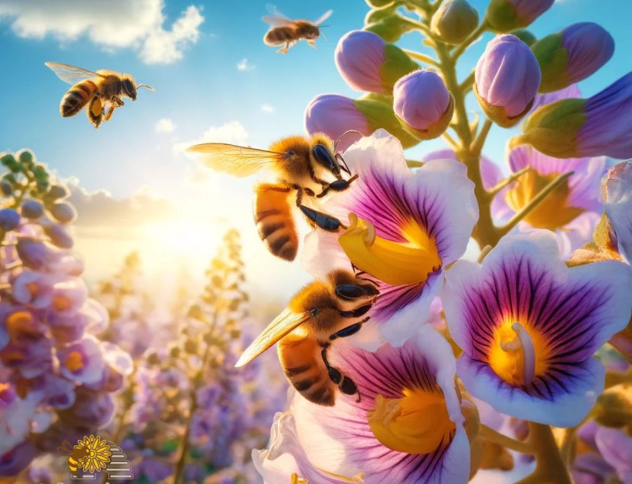 Api su Fiori di Paulownia