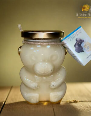 Barattolo di miele cristallizzato a forma di orsetto